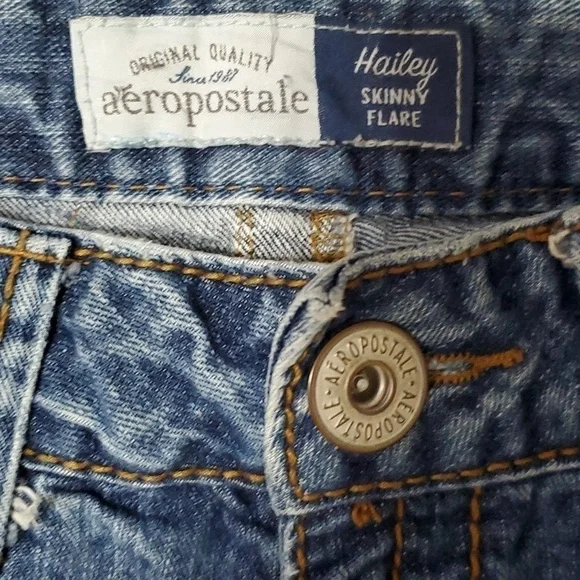 Aeropostale Hailey Skinny Flare Jeans Size 3/4S - Picture 8 of 10